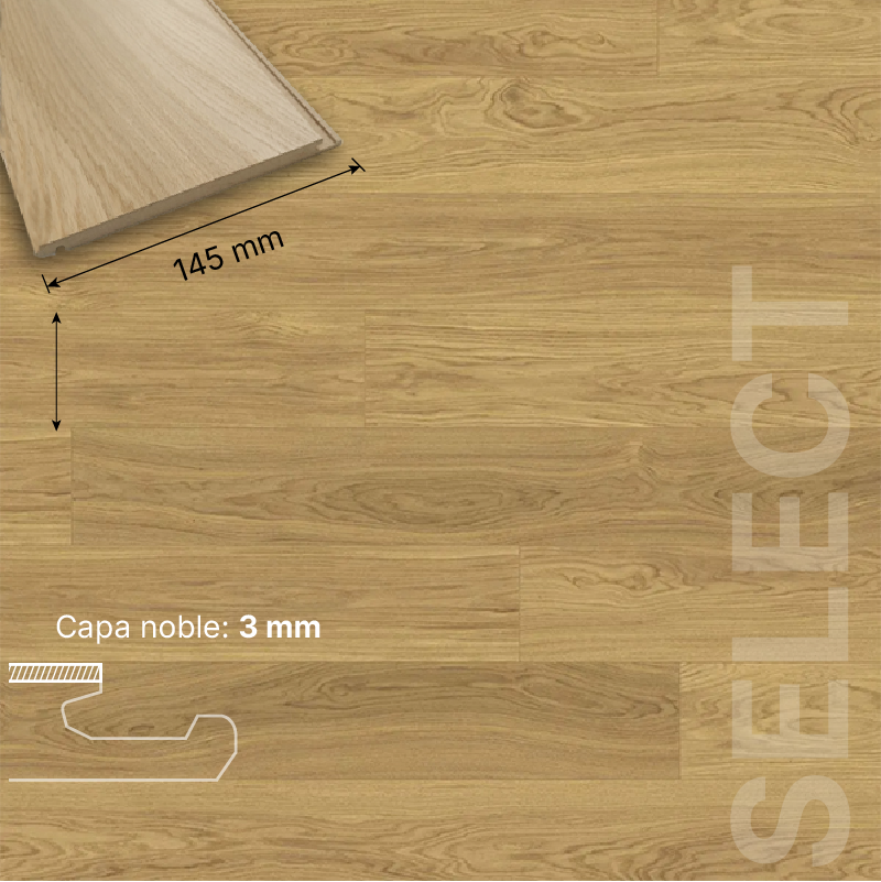 ROBLE FLOTANTE HDF - 14/3 - SELECT 145